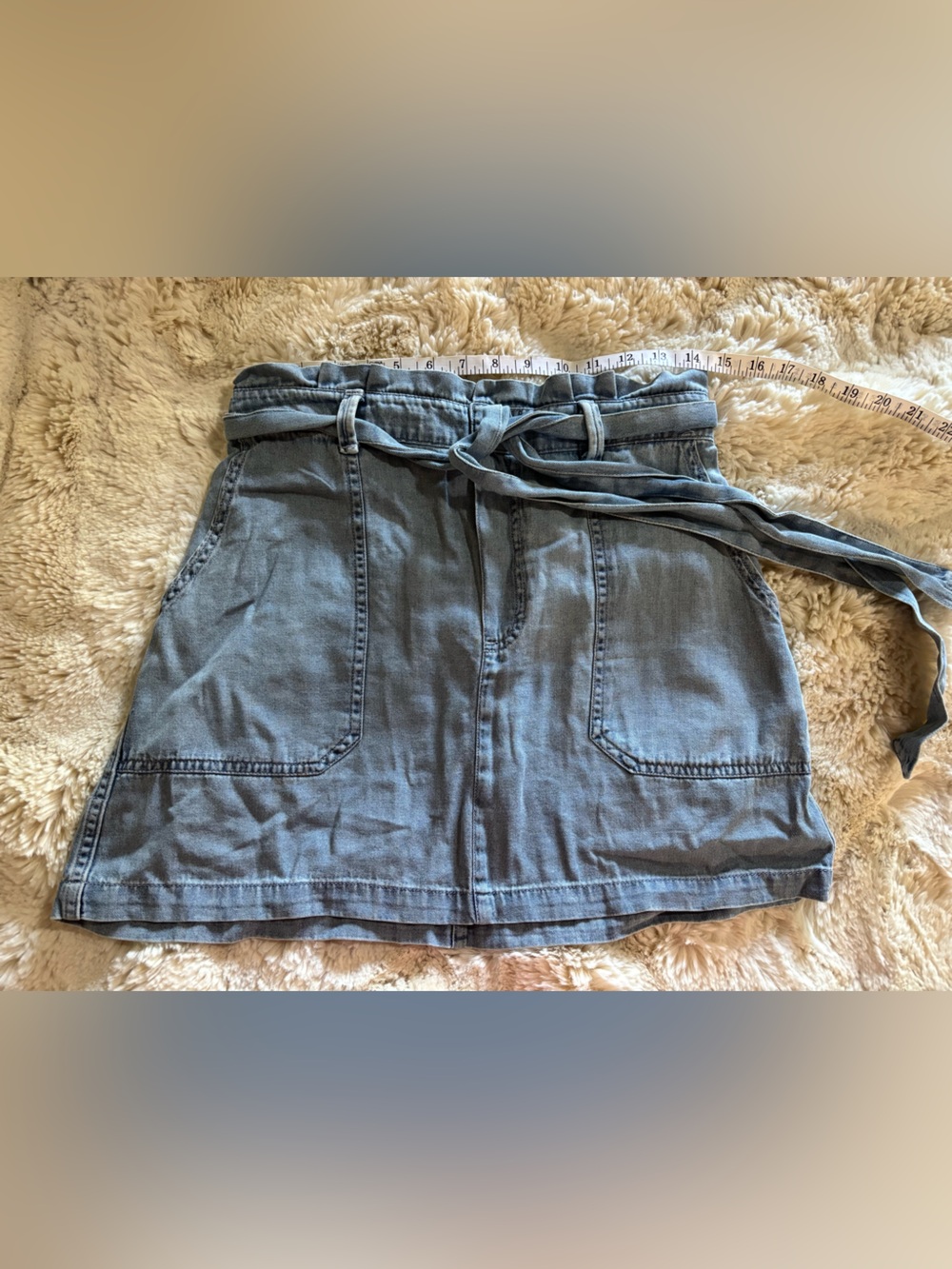 American Eagle Outfitters Light Weight Denim Skirt - Light Blue